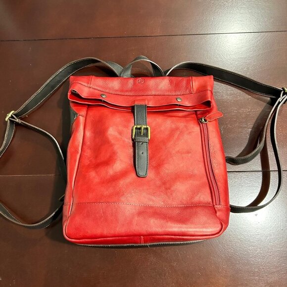 Genuine Italian Leather Mini Backpack - Unisex - Picture 1 of 13